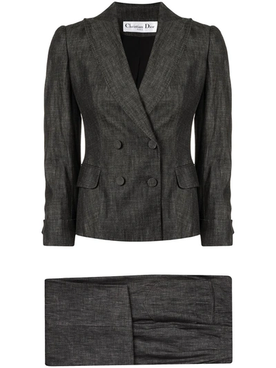 Pre-owned Dior  Wide Leg Two-piece Suit In Black