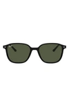 Ray Ban 53mm Square Sunglasses In Black/ Green