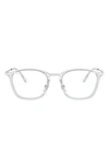 Ray Ban 52mm Square Optical Glasses In Transparent