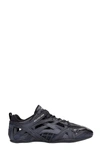 BALENCIAGA DRIVE SNEAKERS IN BLACK LEATHER AND FABRIC,624344W2FN11000