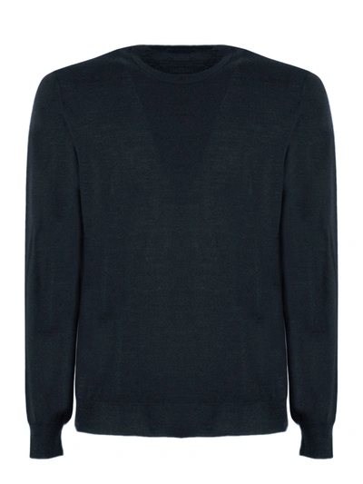 Drumohr Dark Blue Merino Wool Sweater