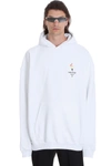 BALENCIAGA SWEATSHIRT IN WHITE COTTON,11681375