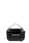 BALENCIAGA EVERYDAY CAM XS HAND BAG IN BLACK LEATHER,6086531LRCN1000