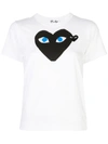 Comme Des Garçons Play Printed Heart Cotton T-shirt In White