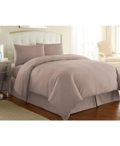 Southshore Fine Linens Ultra-soft Solid Color 3-piece Duvet Cover Set Bedding In Honey Brow