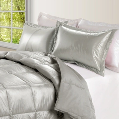 Epoch Hometex Inc Puff Packable Down Alternative Indoor/outdoor Water Resistant King Comforter In Silver