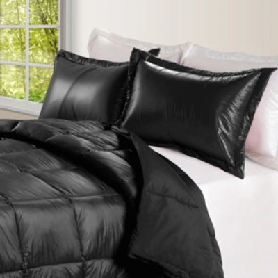Epoch Hometex Inc Puff Packable Down Alternative Indoor/outdoor Water Resistant Full/queen Comforter In Black