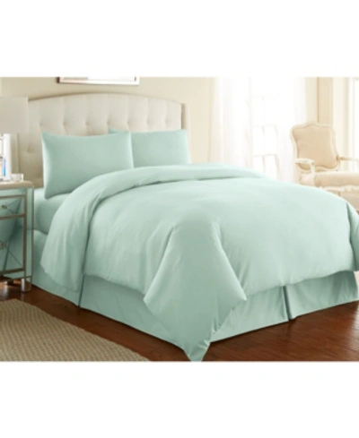 Southshore Fine Linens Ultra-soft Solid Color 3-piece Duvet Cover Set Bedding In Green