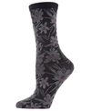 Natori Women's Abstract Floral Crew Socks In Black