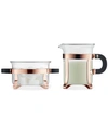 Bodum Chambord Classic Copper Sugar & Creamer Set In Copper