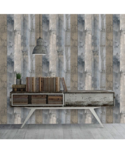 Tempaper Repurposed Wood Peel And Stick Wallpaper In Multi-color