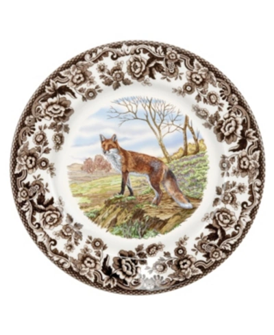 Spode Woodland Red Fox Salad Plate In Brown