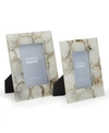 TWO'S COMPANY NATURAL AGATE FRAMES, SET OF 2