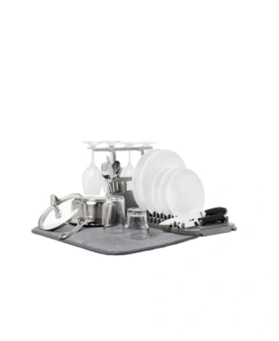 Umbra Udry Dish Rack With Dry Mat In Charcoal