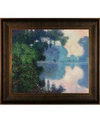 LA PASTICHE BY OVERSTOCKART MORNING ON THE SEINE NEAR GIVERNY WITH VEINE D'OR SCOOP FRAME, 26.5" X 30.5"