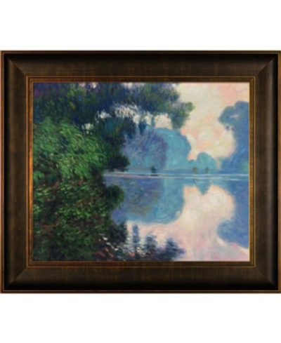 La Pastiche By Overstockart Morning On The Seine Near Giverny With Veine D'or Scoop Frame, 26.5" X 30.5" In Multi