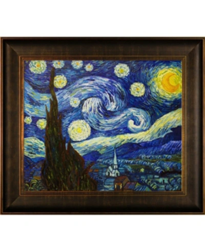 La Pastiche By Overstockart Starry Night With Veine D'or Scoop Frame, 26.5" X 30.5" In Multi