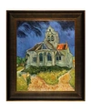 LA PASTICHE BY OVERSTOCKART THE CHURCH AT AUVERS WITH VEINE D'OR SCOOP FRAME, 26.5" X 30.5"