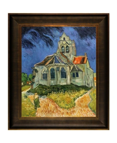 La Pastiche By Overstockart The Church At Auvers With Veine D'or Scoop Frame, 26.5" X 30.5" In Multicolor