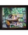 LA PASTICHE BY OVERSTOCKART LA GRENOUILLERE THE FROG POND WITH VEINE D'OR ANGLED FRAME, 22" X 26"