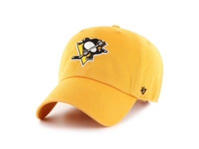 47 Brand Pittsburgh Penguins Clean Up Cap In Gold