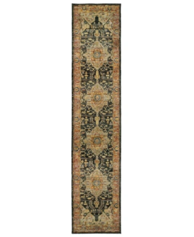 Jhb Design Andorra Heriz 2'6" X 12' Runner Rug In Gold