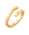 ITALIAN GOLD POLISHED DIAMOND CUT BYPASS RING IN 10K YELLOW GOLD