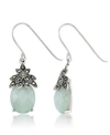 Macy's Oval Faceted Jade Dangle Earrings In Green