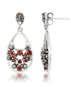 Macy's Pave Garnet Teardrop Dangle Earrings In Red