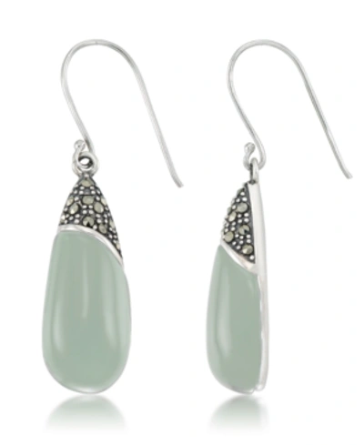 Macy's Jade Elongated Dangle Earrings In Green