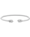 WRAPPED DIAMOND SCATTERED CLUSTER FLEX CUFF BANGLE BRACELET (1/4 CT. T.W.) IN STERLING SILVER, CREATED FOR M