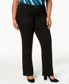 Inc International Concepts Plus Size Bootcut Jeans, Created For Macy's In Deep Black