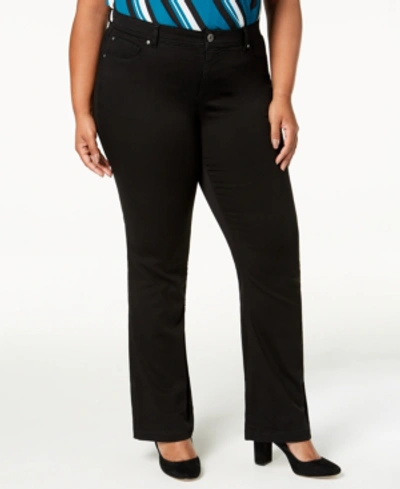 Inc International Concepts Plus Size Bootcut Jeans, Created For Macy's In Deep Black