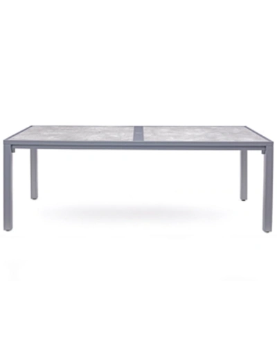 Furniture Closeout! Taft Aluminum 84" X 42" Rectangle Outdoor Dining Table, Created For Macy's In Silver