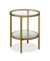 Hudson & Canal Hera Antique Round Side Table In Gold-tone