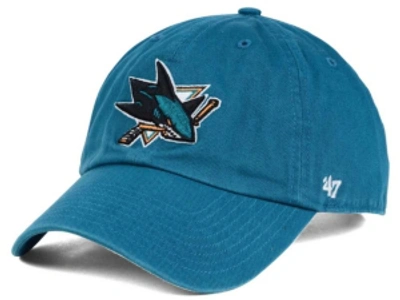47 Brand San Jose Sharks Clean Up Cap In Teal