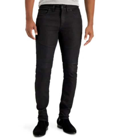 Inc International Concepts Inc Men's Skinny Coated Moto Jeans, Created For Macy's In Black Wash