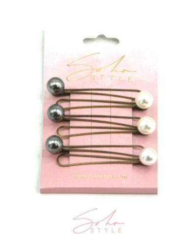 Soho Style Imitation Pearl Bobby Pin, Set Of 3 In Multi