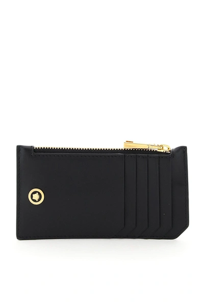 Versace Leather Card Holder In Black