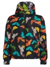 Alice And Olivia Women's Durham Reversible Printed Hooded Down Coat In Butterflies Combo