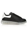 Alexander Mcqueen Transparent Sole Oversized Sneakers In White Black