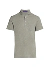 Ralph Lauren Custom Slim-fit Washed Piqué Polo Shirt In Classic Light Grey