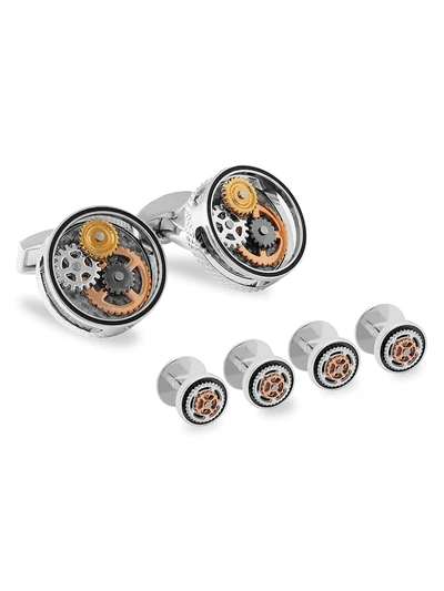 Tateossian 6-piece Shirt Studs & Cufflink Set In Silver
