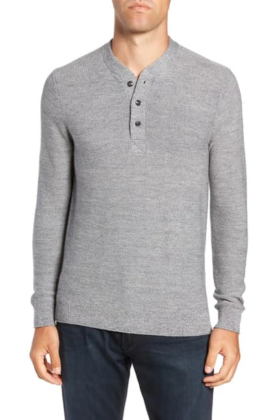 Bonobos Merino Wool Knit Henley In Heather Grey