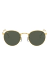Ray Ban Icons 50mm Round Metal Sunglasses In 001 Arista