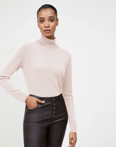 Lafayette 148 Kindcashmere Turtleneck Sweater In Pink