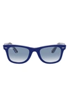 Ray Ban Large Classic Wayfarer 54mm Sunglasses In Blue Vichy/ Blue Gradient