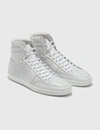 Saint Laurent Men's Court Classic Sl/10h High Top Perforated & Grained Leather Sneakers In White