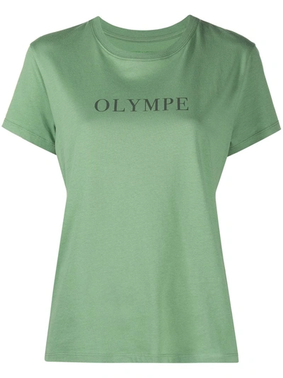 Zadig & Voltaire Womens Amande Slogan-print Cotton-jersey T-shirt Xs In Green
