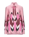 VALENTINO VALENTINO GARAVANI WOMAN SHIRT PINK SIZE 2 SILK,38926724VT 2